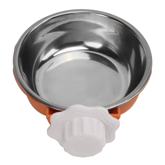 Fugacal Dog Removable Stainless Steel Feeder, Screw Buckle Design Hanging Dog Bowl For Dogs For Guinea Pigs For Birds