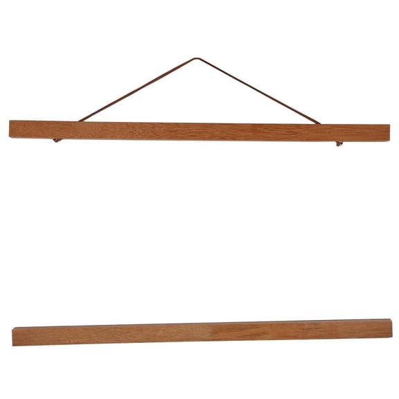 Fugacal Poster Hanger,Modern Magnetic Wooden Photo Frame Poster Hanger DIY Custom Poster Scroll Prints Artwork Hanger Teak Wood