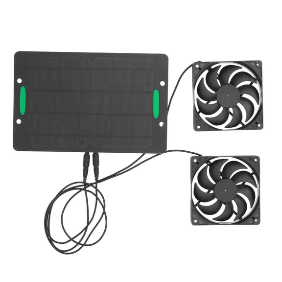 Fugacal Solar Panel Fan Kit Dual Air Extractor Outdoor Ventilation Equipment For Greenhouses 10W 800MA,Solar Panel Fan Kit,Solar Panel Powered Fan