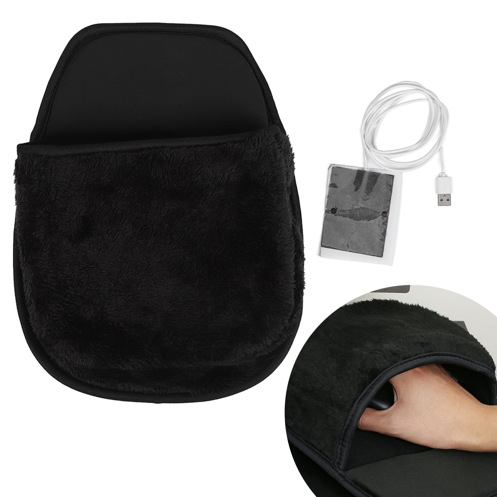 Fugacal USB Heated Computer Mouse Pad Hand Warmer Roomy Hand Warming