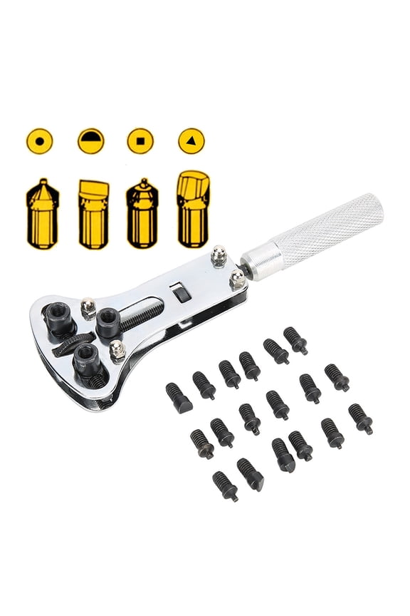 Fugacal Watch Back Case Removal Wrench, Watch Repair Tool Kit, Adjustable For Jewelry Making Artcraft