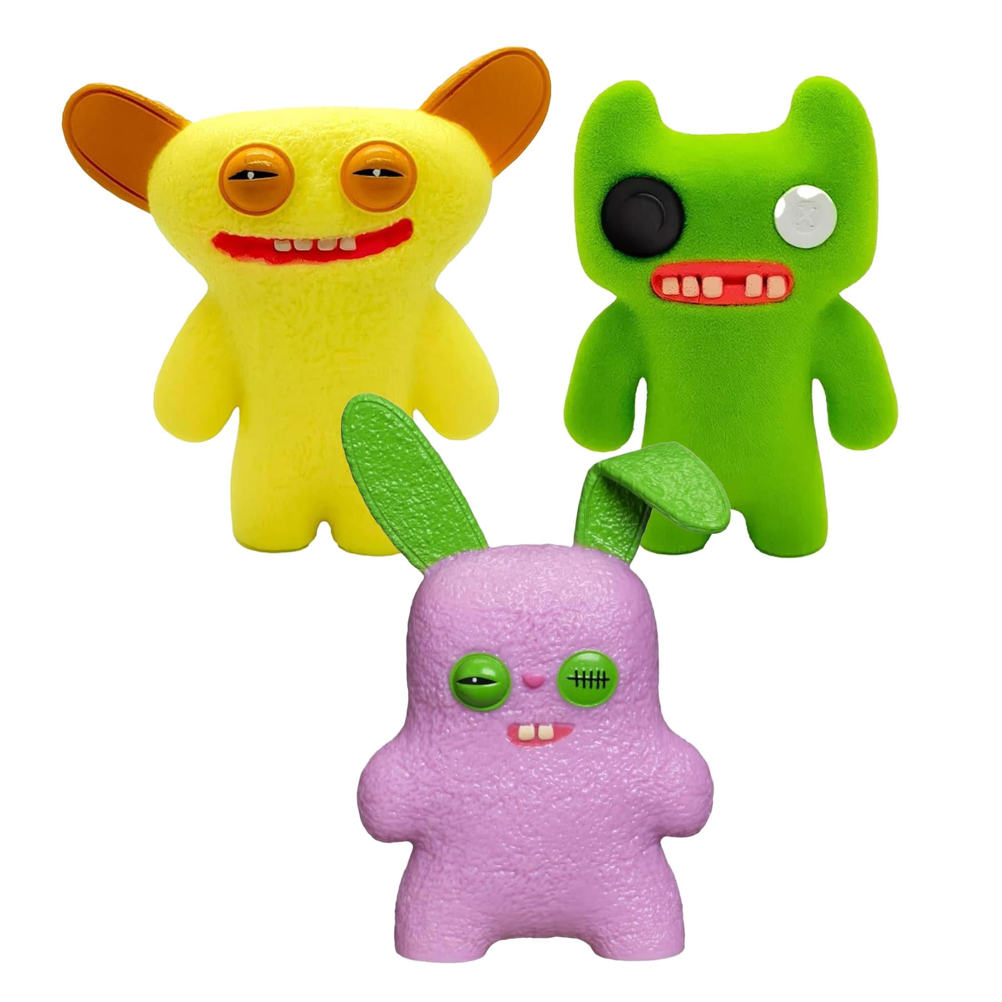 Fuggler ぬいぐるみ 3個セット Fuggler 2.5 Inch Figure 3-Pack | Tan/Yellow, Pink, Green