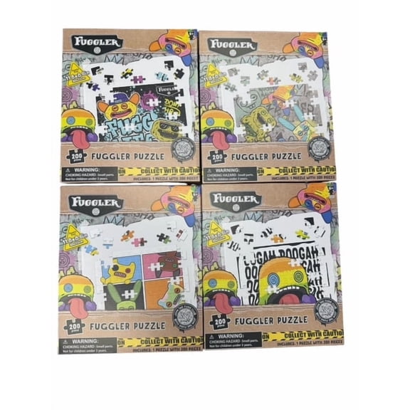 Fuggler Jigsaw Puzzle Set 4-Pack 200 Pieces Each
