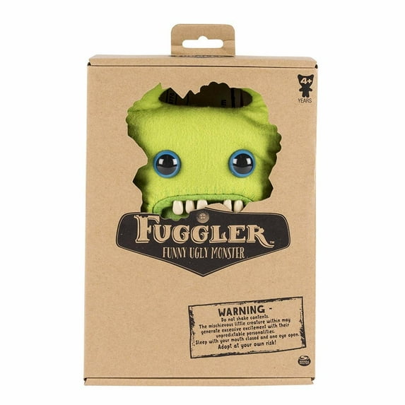 Fugglers - Funny Ugly Monster, 9? Sir Horns-A-Lot (Green) Plush Creature with Teeth, for Ages 4 and Up