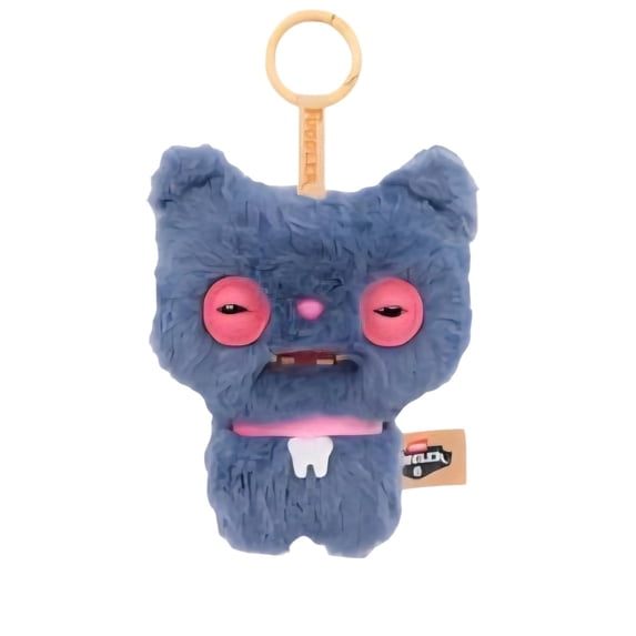 Fuggler Alley Cats Bag Charm Plush Keyring - Cheeze Blue/Grey