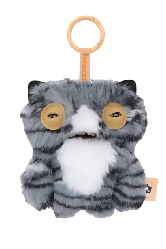 Alley Cats Bag Charm Plush Keyring - Wide Eyed Cat