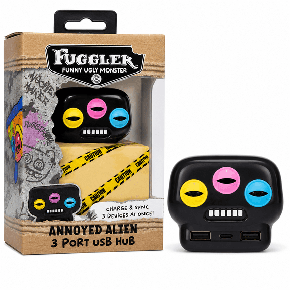 Fuggler Annoyed Alien 3 Port USB Hub, Charge and Sync 3 Devices at Once