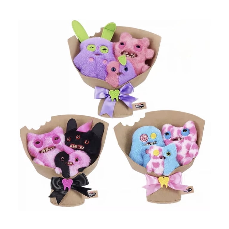 Fuggler Bouquets Funny Ugly Monster Designs Plush Full Set of 3