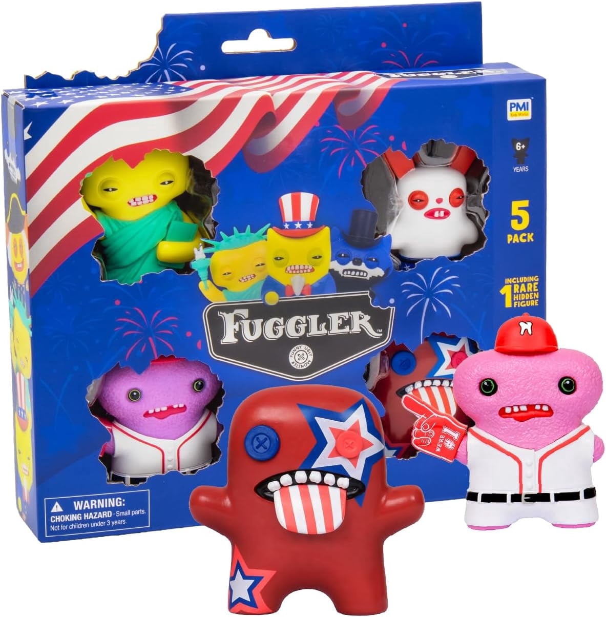 Fuggler USA 250 Anniversary Collectible Figures 5 Pack Deluxe Box
