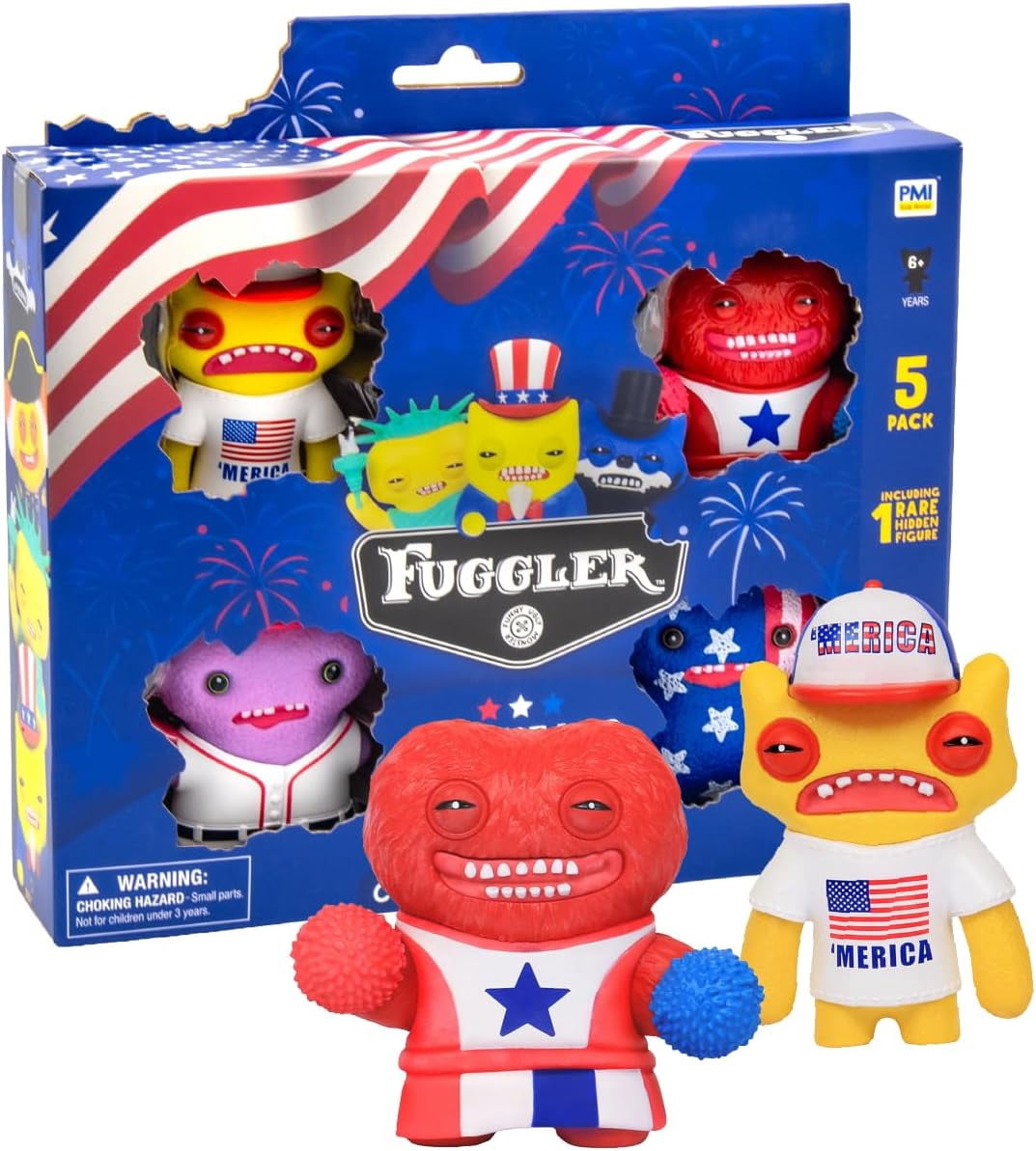 Fuggler, Figures, 250th Anniversary Patriotic 5 Pack, Multicolor