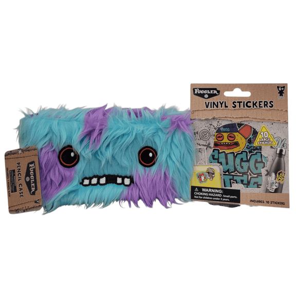 Fuggler Fuzzy Case Blue/Purple with Vinyl Stickers