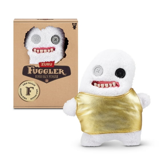 Fuggler Gold Fuggs 9 inch (Splodge), Funny Ugly Monster Soft Plush Collectible Toy by ZURU