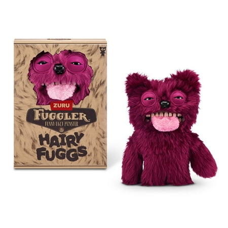 Fuggler Hairy Fuggs 9-inch S1 (Sir Belch - Hairy Tongue - Red) by ZURU - Ugly Monster Plush Toy for Ages 4+