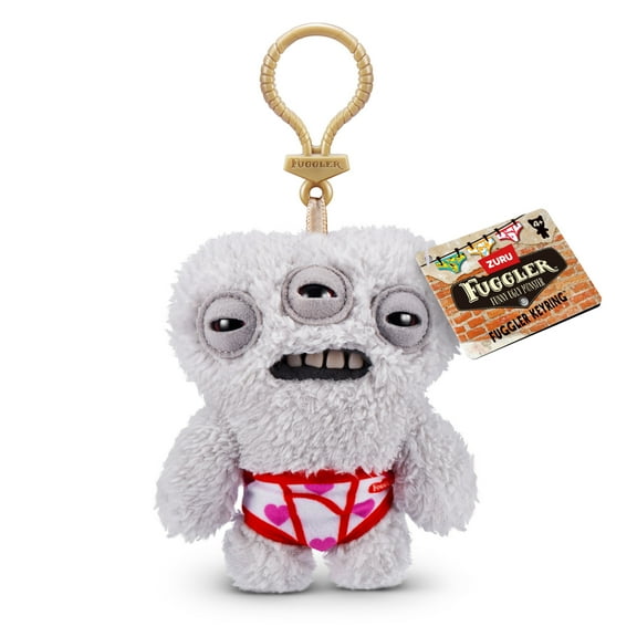 Fuggler Key Rings 5 inch (Annoyed Alien), Funny Ugly Monster Soft Plush Collectible Toy by ZURU