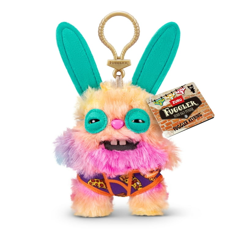 Fuggler Key Rings 5 inch (Rabid Rabbit), Funny Ugly Monster Soft