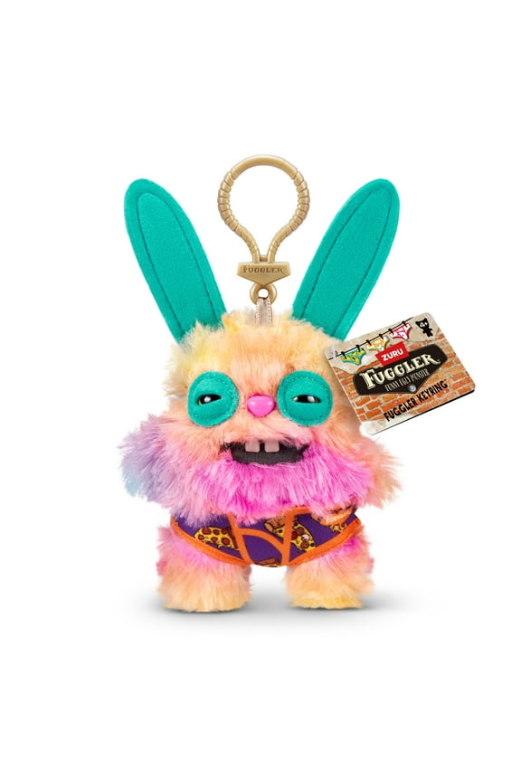 Key Rings 5 inch (Rabid Rabbit), Funny Ugly Monster Soft Plush Collectible Toy by ZURU