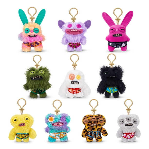 Fuggler Key Rings by ZURU - Funny Ugly Monster Plush (3 Pack