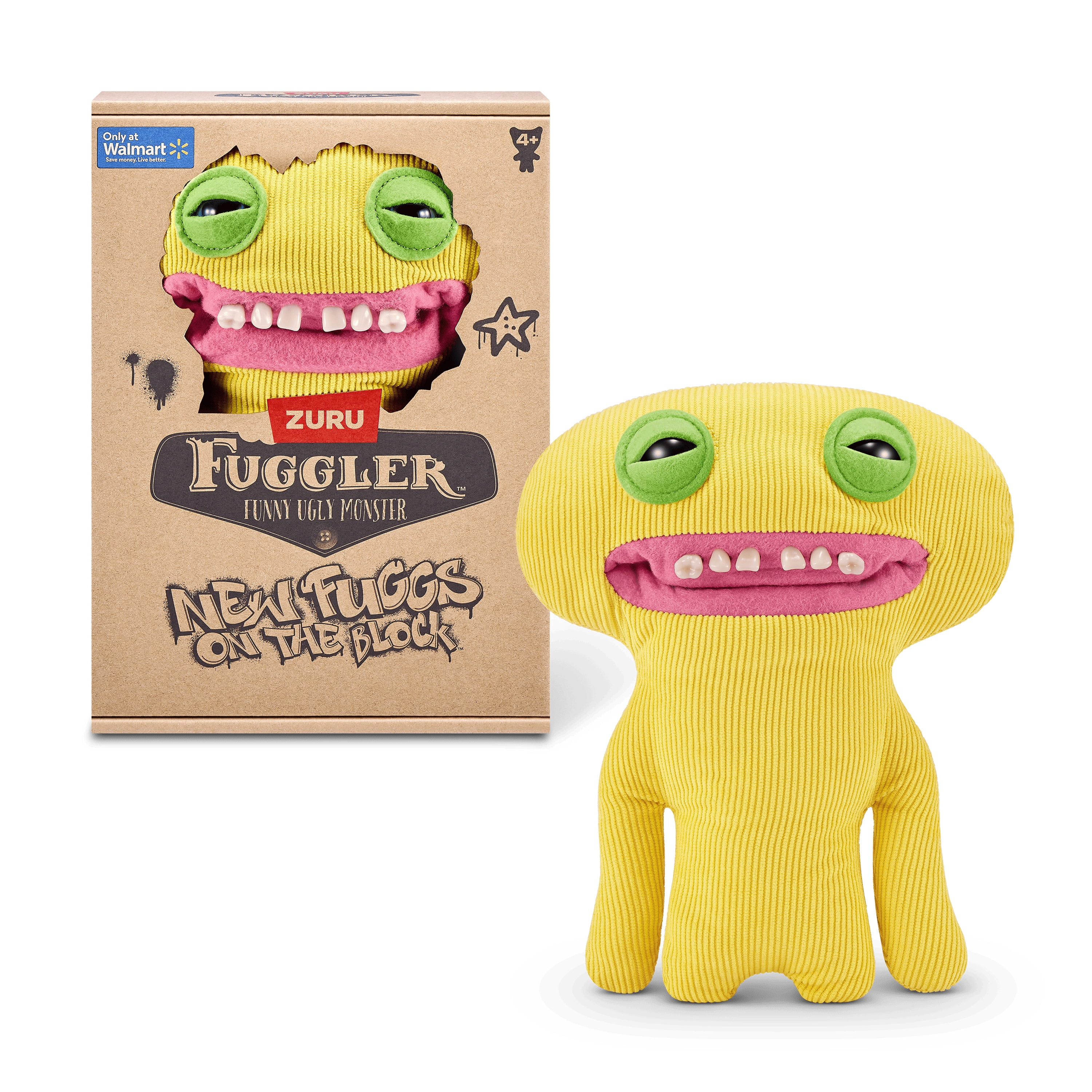Fuggler New Fuggs on the Block 9 inch (Smiley O'Riley), Funny Ugly Monster Soft Plush Toy by ZURU