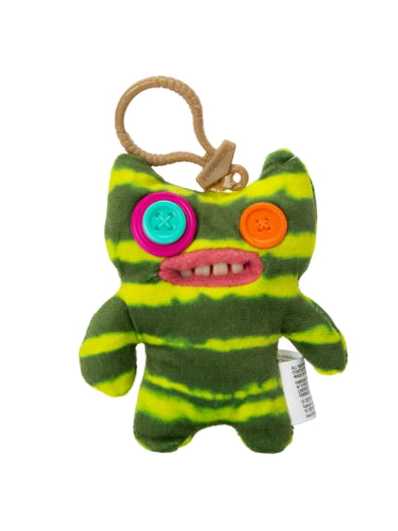 Plush Clip-On Keyring Indecisive Monster - Funny Ugly Monster Plush Doll Green