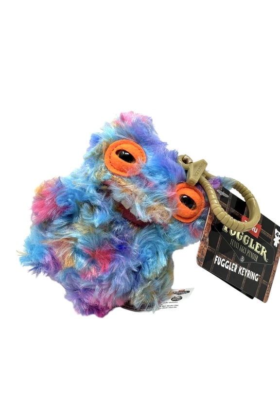 Plush Clip-On Keyring Mr Buttons Funny Ugly Monster Plush Doll Multicolor
