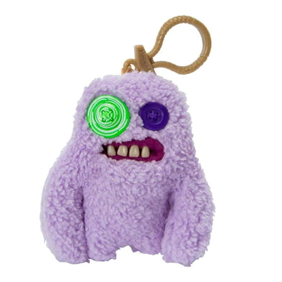 Fuggler Plush Clip-On Keyring Sasquoosh - Funny Ugly Monster Plush Doll Purple