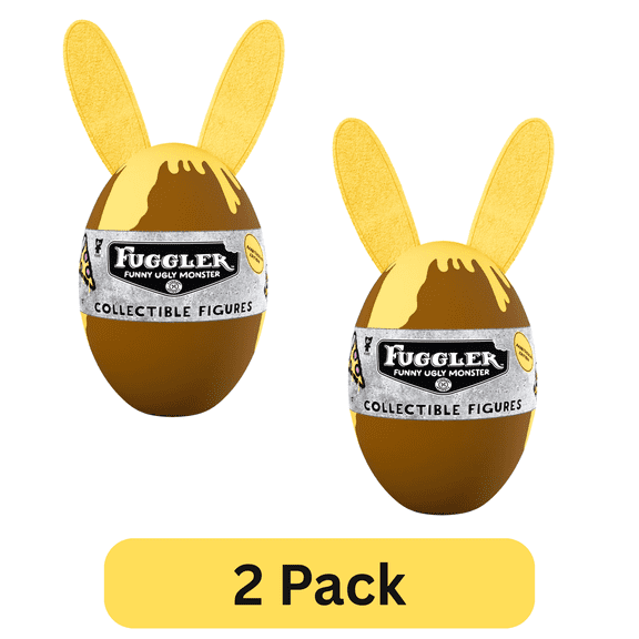 Fuggler Rabbits in Eggs Vinyl Figures, Easter Egg Hunt Gift Pack, 2-Count Plastic Collectibles
