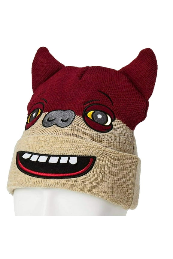 Red Squirrel Monster Toboggan Winter Knit Beanie Hat