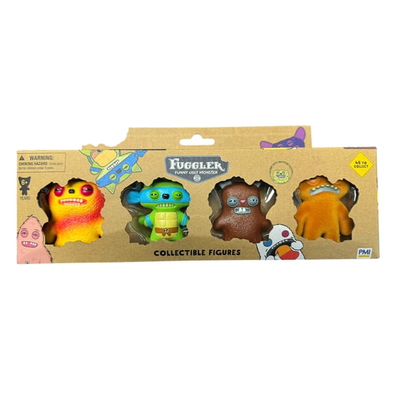 Fuggler Series 2 Collectible Figures 4-Pack, 2.5" Figures, Old Tooth, Leonardo, Rabid Rabbit, Gnawing Terror