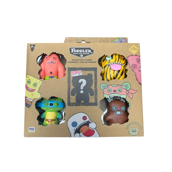 Fuggler Series 2 Collectible Figures 5-Pack, 2.5" Figures: Patrick, Oogah Boogah, Leonardo, Rabid Rabbit, MYSTERY figure
