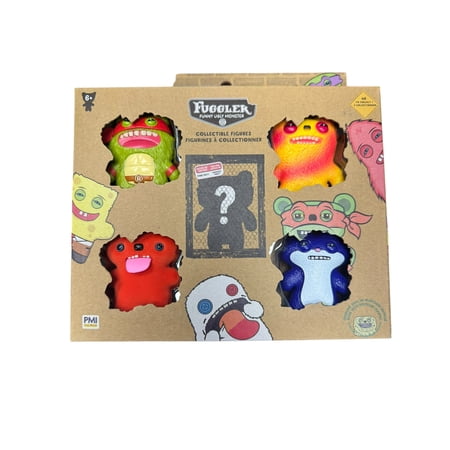 Fuggler Series 2 Collectible Figures 5-Pack, 2.5" Figures: Raphael, Old Tooth, Gaptooth McGoo, Sketchy Squirrel, MYSTERY figure