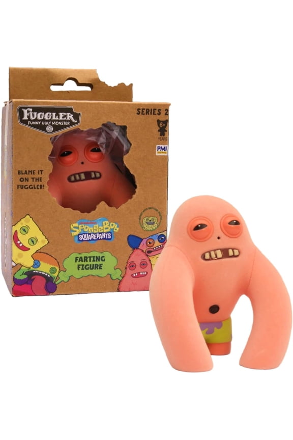 Fuggler Series 2 Farting Figures Sensor-Activated Noisy Collectible Figure with Hidden Sound Surprise Creepy Expressions Weird Fun (Patrick)