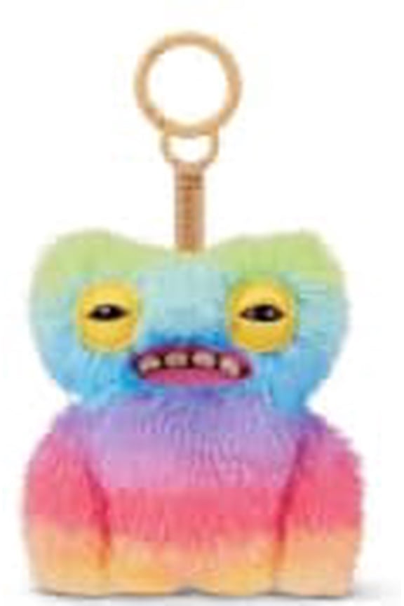 Series 6 Keyrings, 4.5 Inch Funny Ugly Monsters Plush Keychain, Character-Themed Unisex Plush Fabric (Squidge - Pastel)