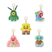 Fuggler SpongeBob 5-Inch Plush Keyring Set of 5 SquarePants, Gary, Patrick, Plankton, Squidward