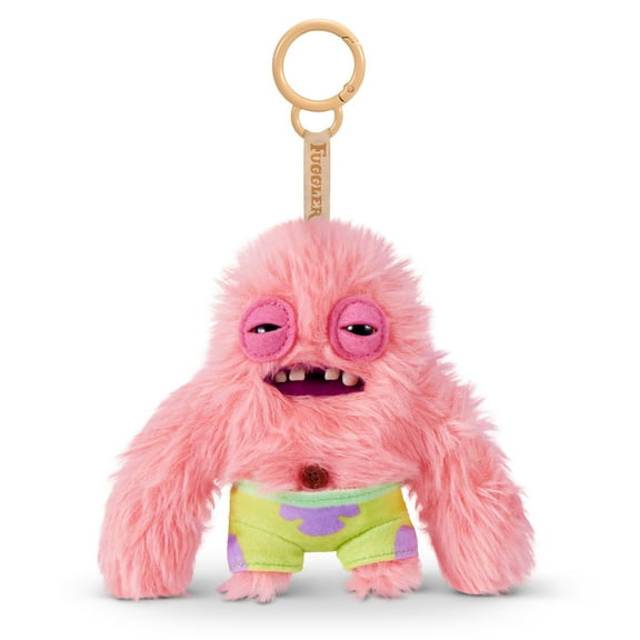 Fuggler SpongeBob Key Rings 5 inch (Patrick Star), Funny Ugly Monster Plush Keychain by ZURU
