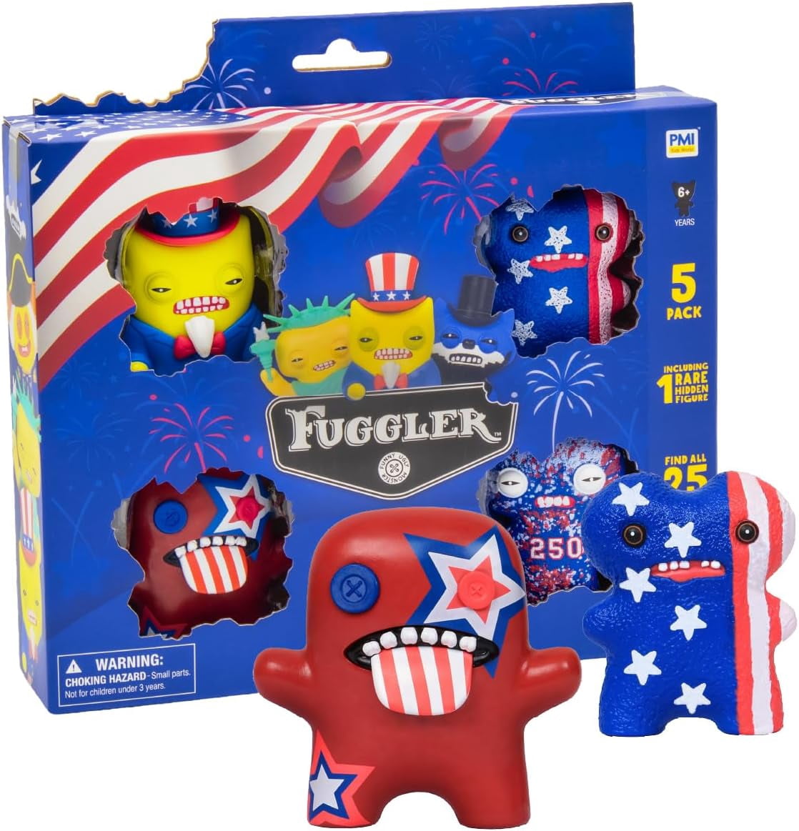 Fuggler USA 250 Anniversary Collectible Figures 5 Pack Deluxe Box