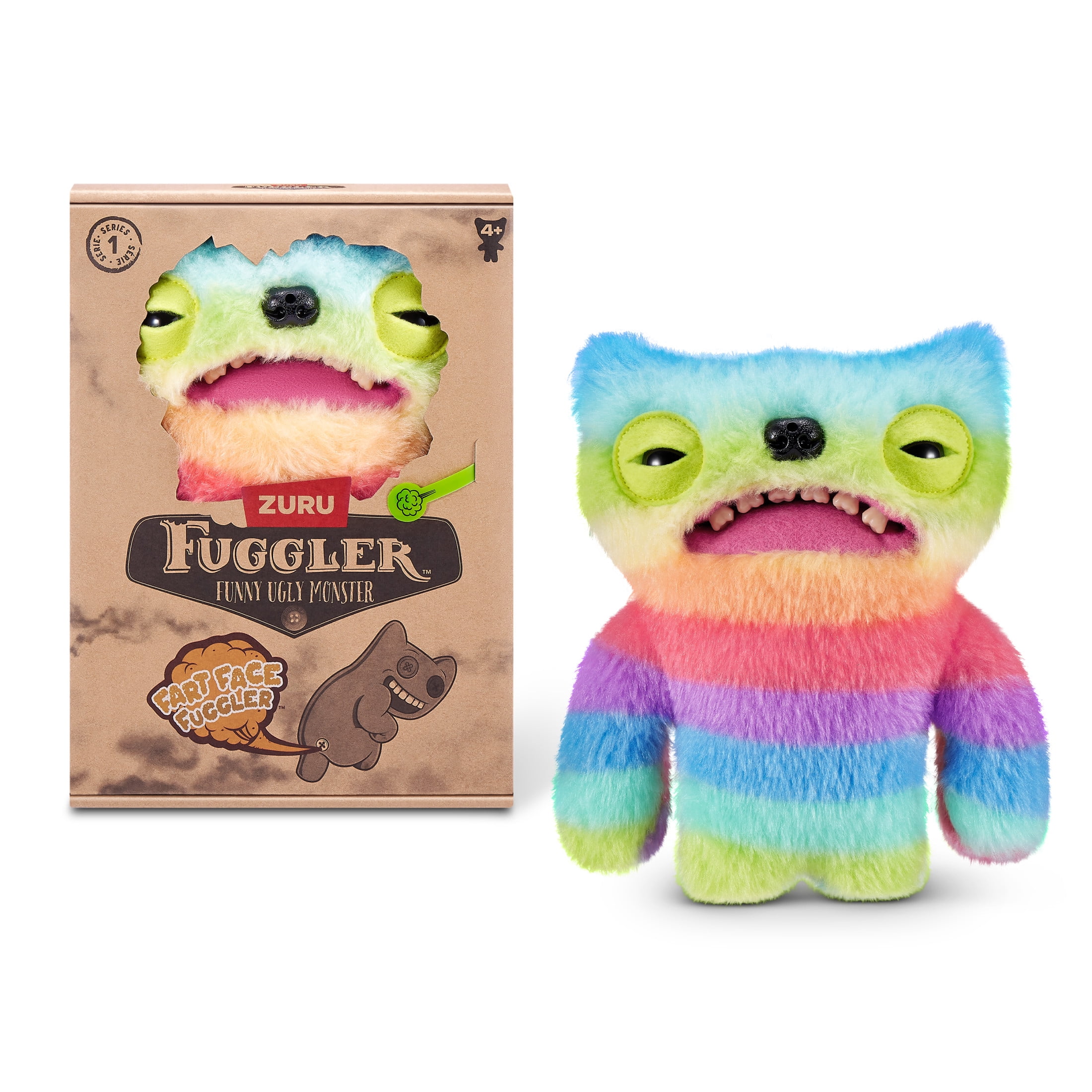 その他 FUGGLER Fuggler Fart Face 9 inch (Wide eyed Weirdo) Plush, Funny