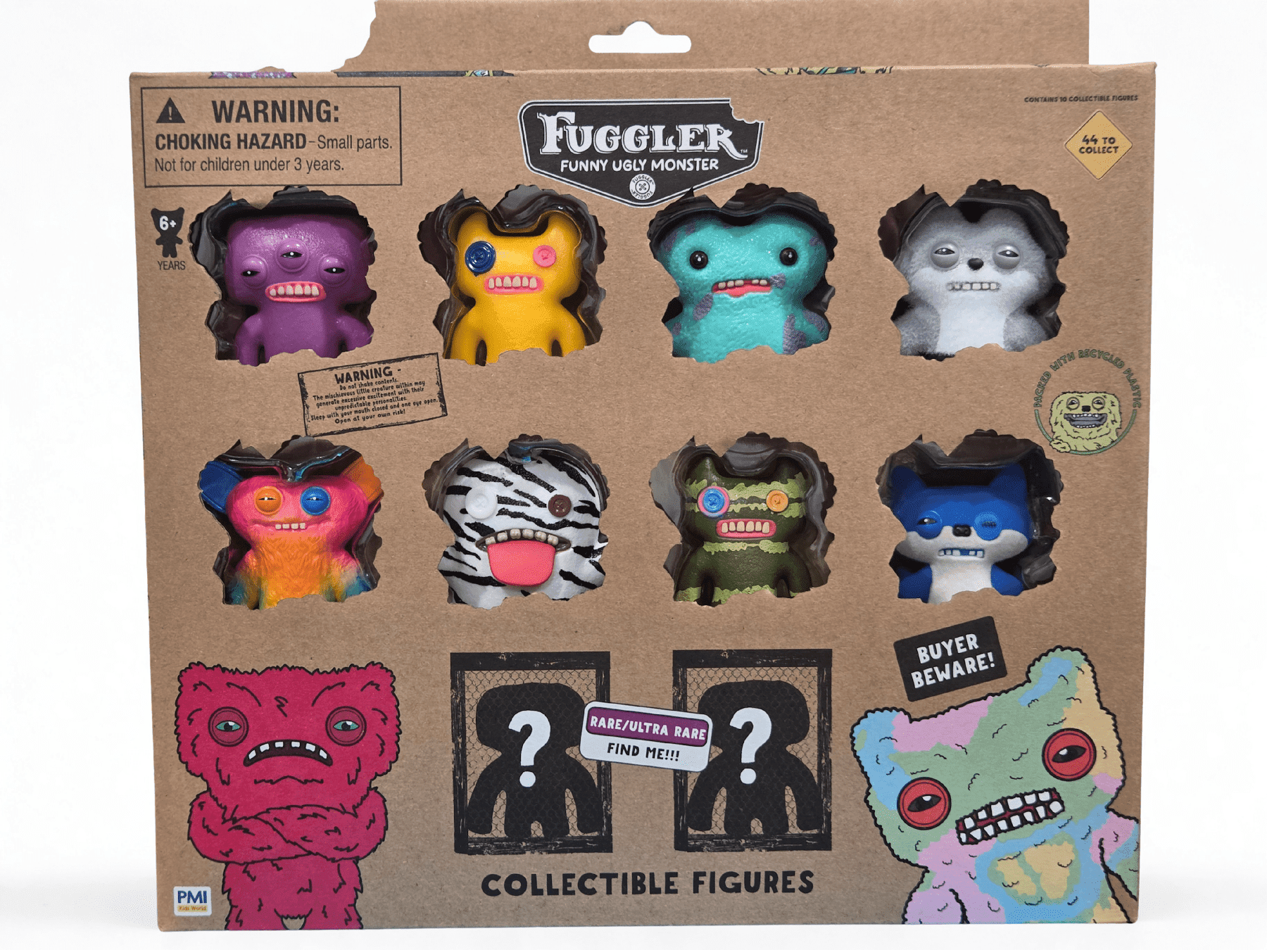 Fugglers Funny Ugly Monster Collectible Figures 10 Pack with 2