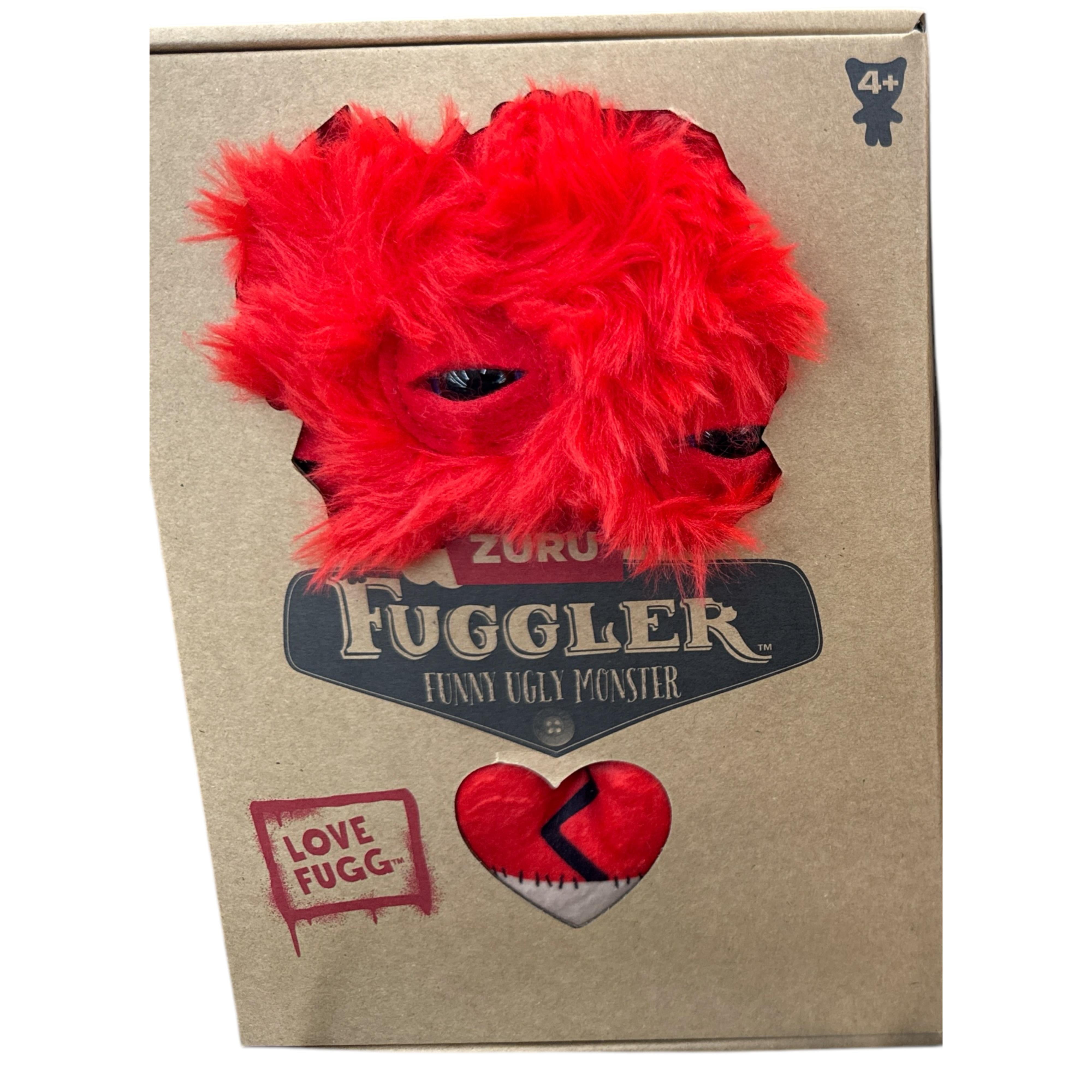 Fugglers LOVE Fugg gift for Valentines Day Plush Stuffed Animal Funny Ugly Monster  RED  (图1)