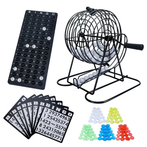 Fugocen Bingo Game Set for Adults - 8 Inch Metal Wheel, 75 Balls ...