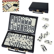 Fugocen Portable Professional Double 9 Dominos Set for Adults with Storage Box - 55 Tiles Dominoes Set