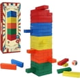 thumbnail image 1 of Fugocen 60PCS Toppling Colorful Tower Building Blocks Balancing Puzzles with Dice, 1 of 9