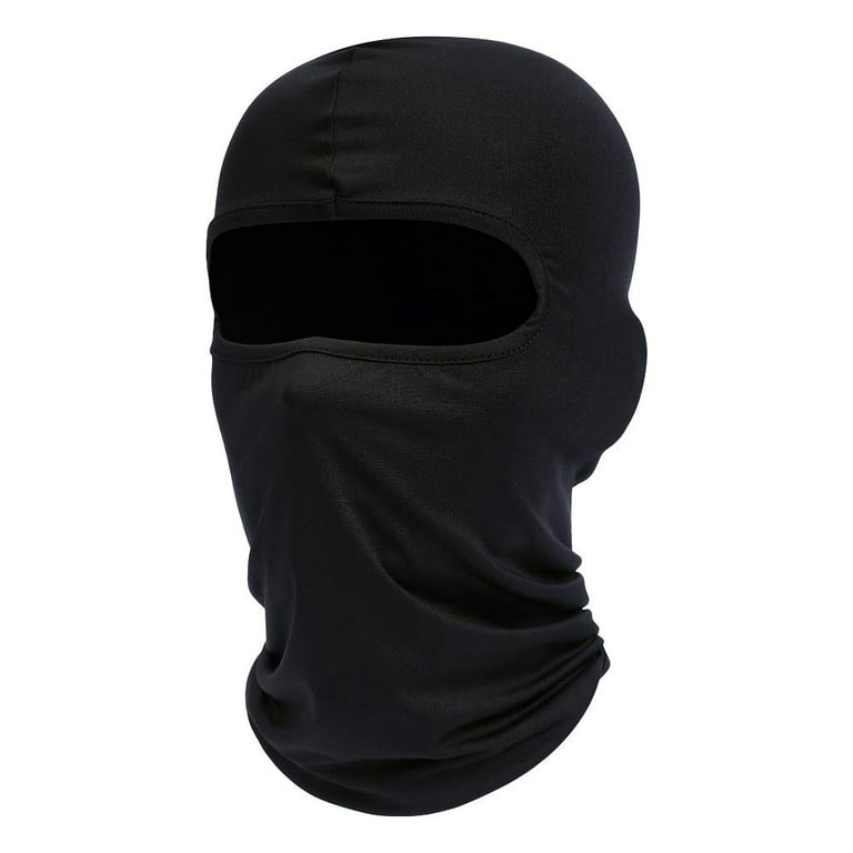Fuinloth Balaclava Ski Mask, UV Protector Cooling Motorcycle Neck Gaiter  Scarf for Men/Women Black