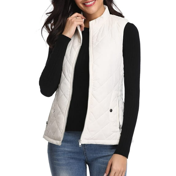 Fuinloth Quilted Lightweight Zip Padded, Outerwear Vest (Women's), Size XL