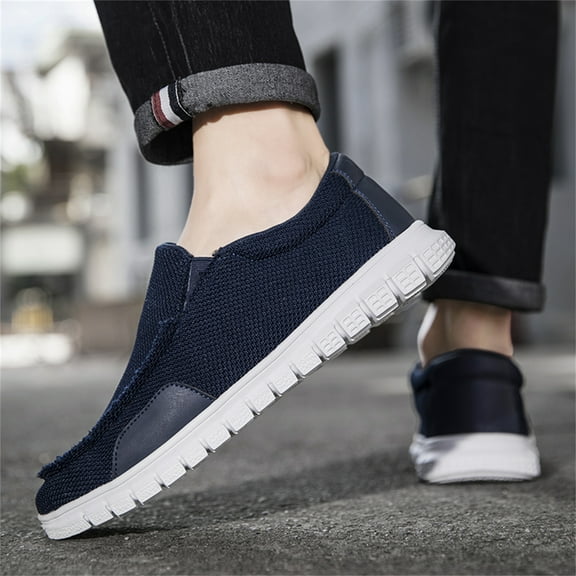 Fujeak Men's Loafers Casual Slip On Comfortable Light-Weight Walking Boat Shoes