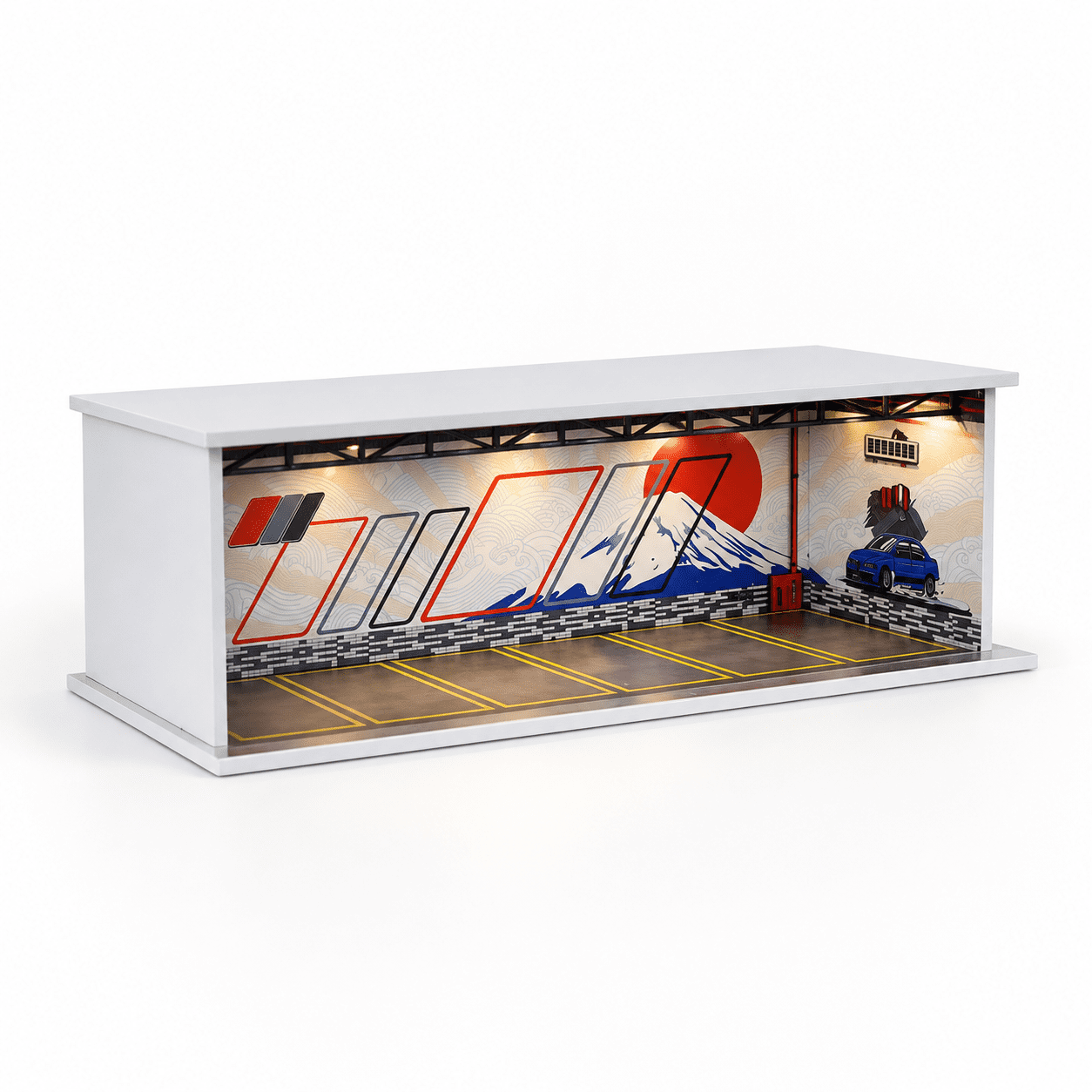 Display Box Scale Model Fuji 1/64 Scale Diecast Model Car Display Case with LED Lighting ...