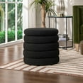 thumbnail image 1 of Fuji 19" Oversized Round Storage Ottoman,Ebony Black Boucle,Black Boucle Furniture Primary Living Space Ottomans, 1 of 9