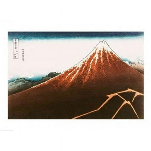 Fuji Above The Lightning Poster Print by Katsushika Hokusai - 36 x 24 in. - Large