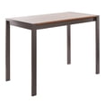 thumbnail image 1 of Fuji Contemporary Counter Table in Antique Metal and Walnut Wood by LumiSource, 1 of 7