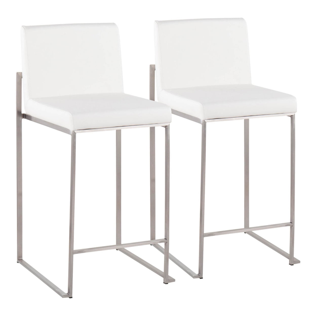Stainless steel stool with back clearance