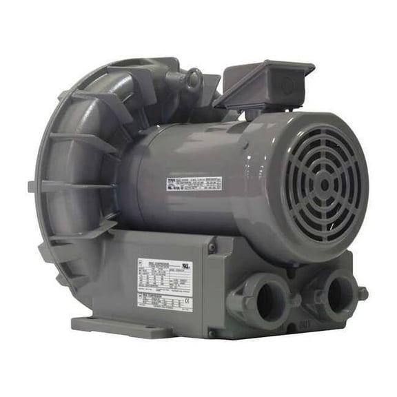 Regenerative Blower, 2.7 hp, 84.7 in wc Max Op Pressure, 83 in wc Max Vacuum